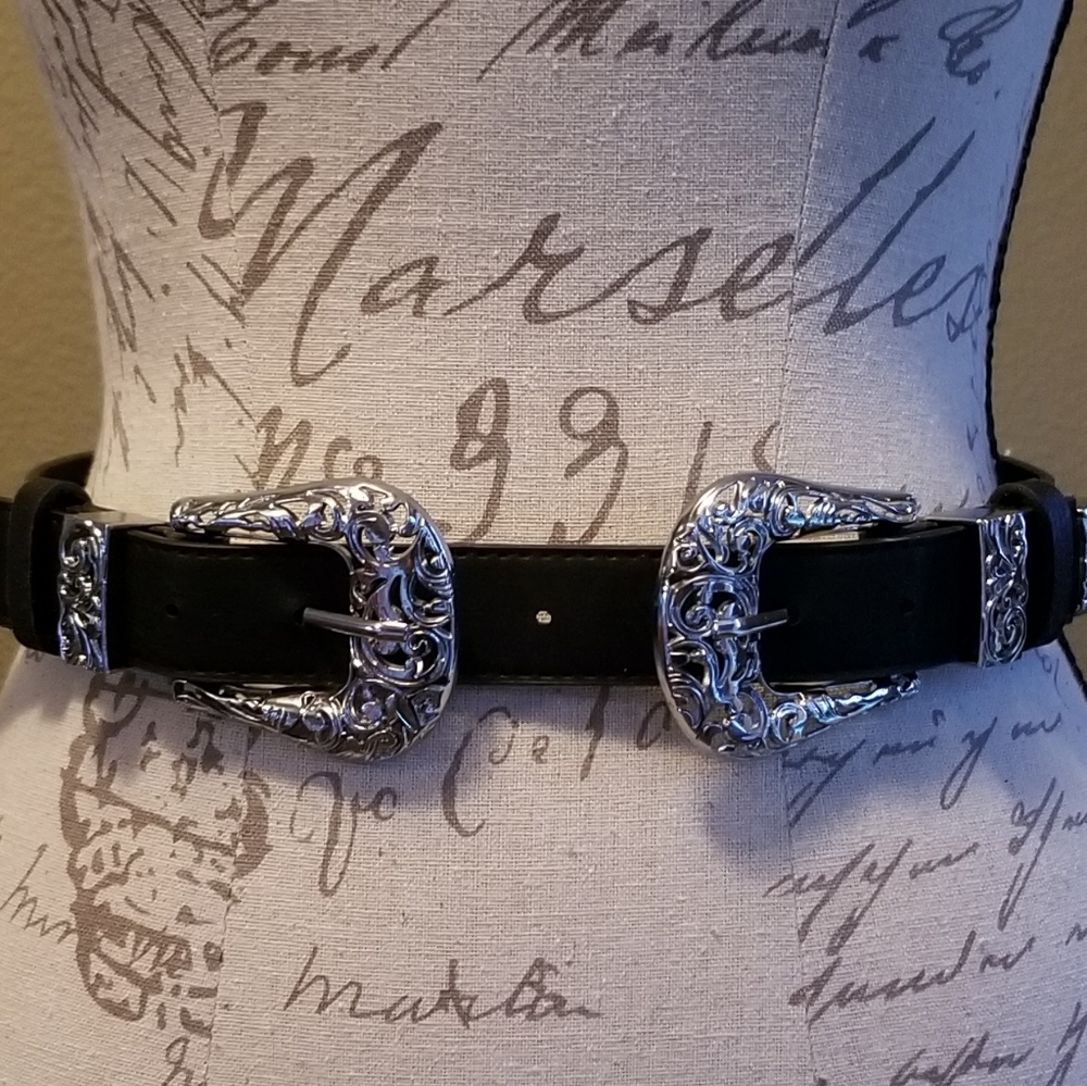 Double Buckle Western Belt